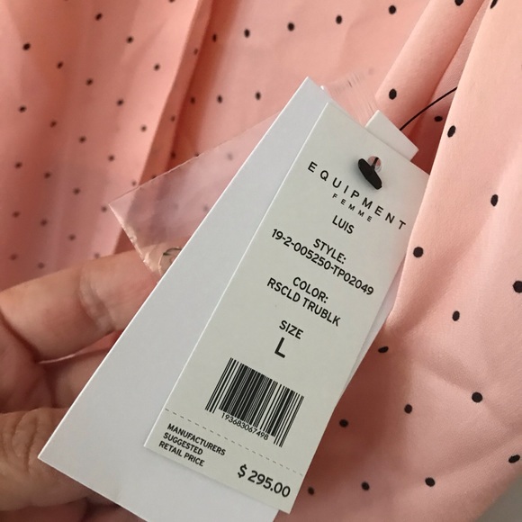 Sold 💓 EQUIPMENT PUSSY BOW LUIS BLOUSE SIZE LARGE - Picture 9 of 15